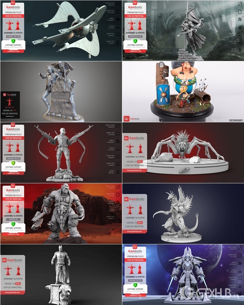 3D打印模型合集 Collection of High Quality 3D Printable Miniatures