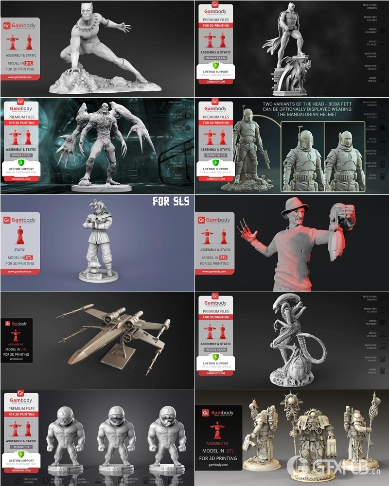 3D打印模型合集 Collection of High Quality 3D Printable Miniatures