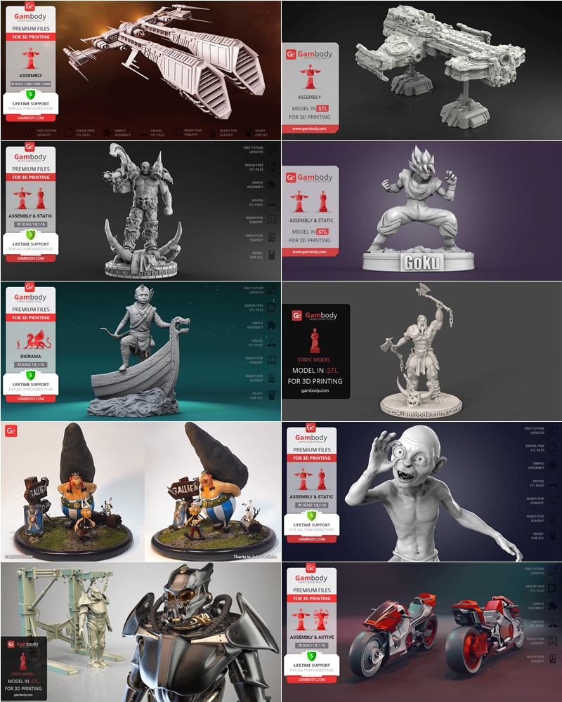3D打印模型合集 Collection of High Quality 3D Printable Miniatures