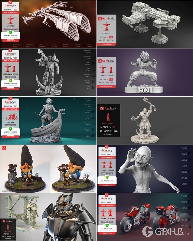 3D打印模型合集 Collection of High Quality 3D Printable Miniatures