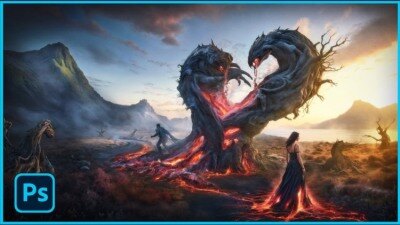 掌握视觉叙事：使用 Photoshop、生成和增强的 AI 工具从素描到奇幻艺术