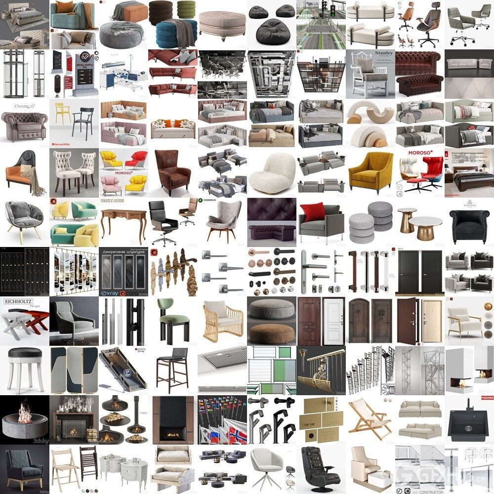 3DSky Pro 3D模型合辑2025年8月第3季 | 400套 | 18.7GB