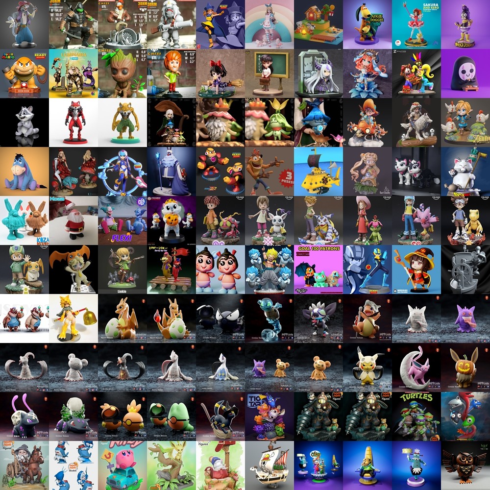 3D 打印模型儿童系列 Kids Collection of 3D Printable Miniatures Vol.1