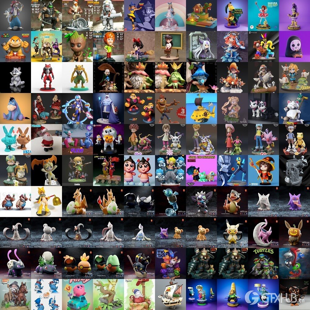 3D 打印模型儿童系列 Kids Collection of 3D Printable Miniatures Vol.1