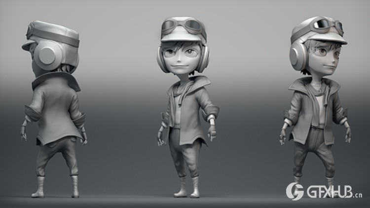 【中文字幕】Blender 角色建模教程 Character Illustration to 3D in Blender