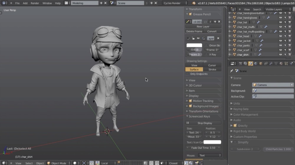【中文字幕】Blender 角色建模教程 Character Illustration to 3D in Blender