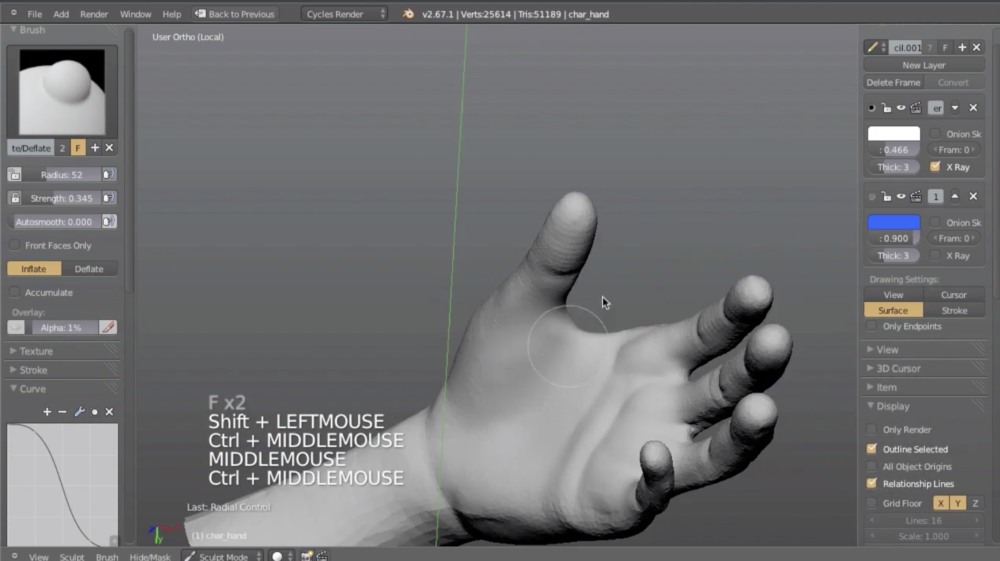 【中文字幕】Blender 角色建模教程 Character Illustration to 3D in Blender
