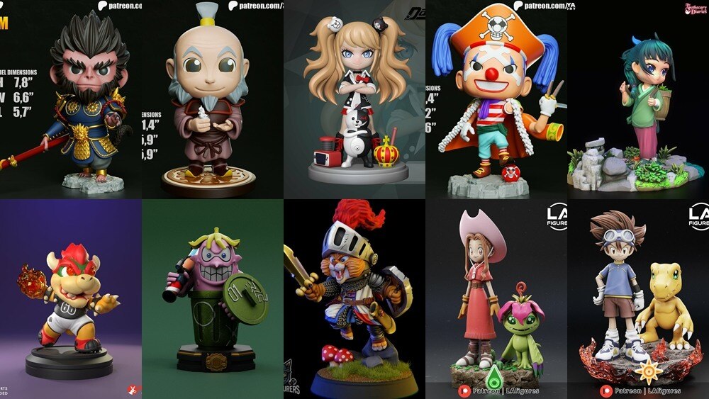 3D 打印模型儿童系列 Kids Collection of 3D Printable Miniatures Vol.3 - GFXHUB