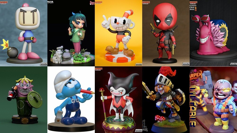 3D 打印模型儿童系列 Kids Collection of 3D Printable Miniatures Vol.3 - GFXHUB