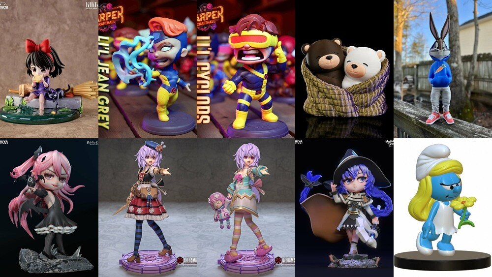 3D 打印模型儿童系列 Kids Collection of 3D Printable Miniatures Vol.3 - GFXHUB