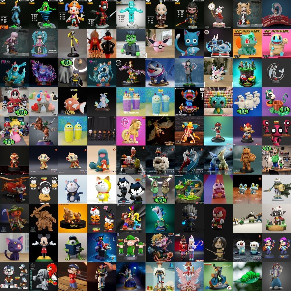 3D 打印模型儿童系列 Kids Collection of 3D Printable Miniatures Vol.3 - GFXHUB