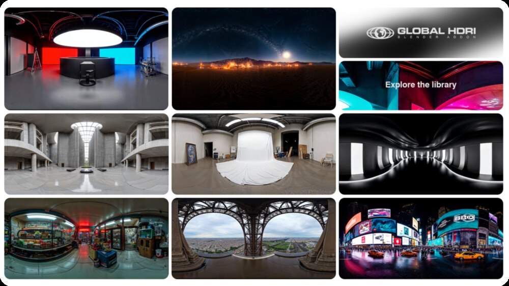 500+Blender HDRI 光影环境贴图合集 Global Hdri – 500+ Hdris – Masters The Light - GFXHUB