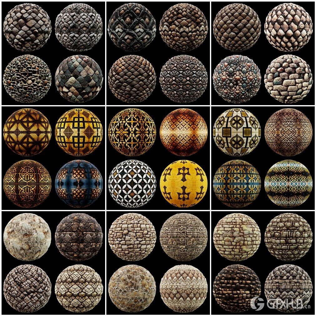 480组4K 中世纪奇幻纹理贴图合集 Largest Medieval Fantasy Textures Library