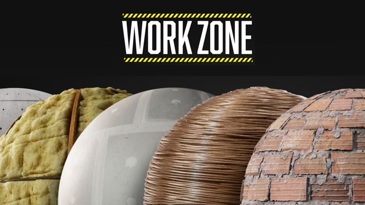 城市街道贴图 KitBash3D – Work Zone - GFXHUB