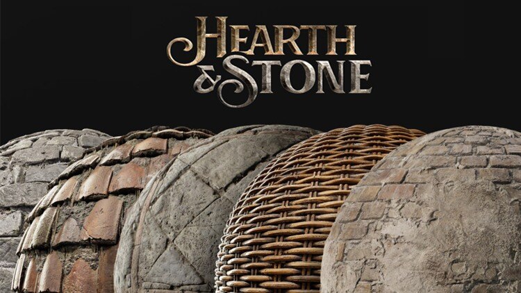 石头毛石贴图 KitBash3D – Hearth And Stone - GFXHUB