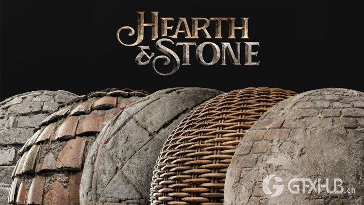 石头毛石贴图 KitBash3D - Hearth And Stone