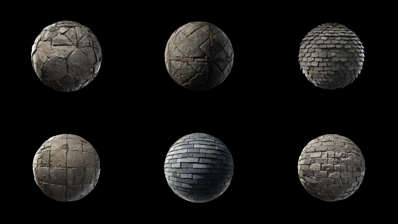 石头毛石贴图 KitBash3D – Hearth And Stone - GFXHUB