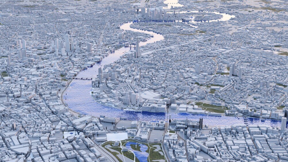 Blender 伦敦城市及周边地区 3D 模型 - GFXHUB