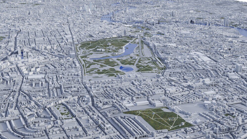Blender 伦敦城市及周边地区 3D 模型 - GFXHUB