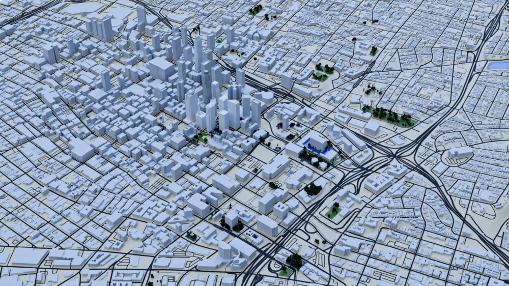Blender 洛杉矶城市及周边地区 3D 模型 - GFXHUB