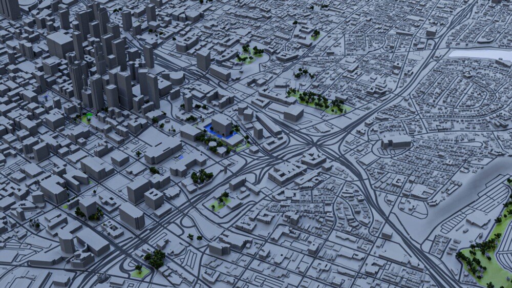Blender 洛杉矶城市及周边地区 3D 模型 - GFXHUB