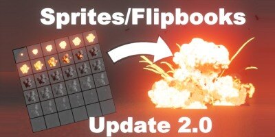 Blender 自定义粒子特效节点资产预设 Sprite Particles For Realtime Vfx With Geonodes V2.0