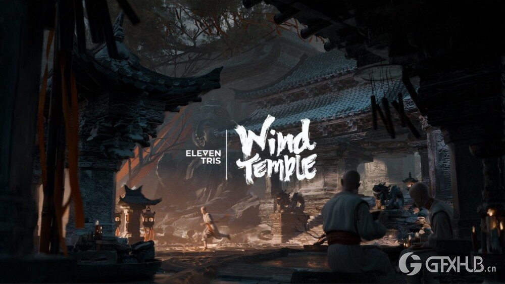 风之庙 Blender 中式风格寺庙3D模型 Wind Temple