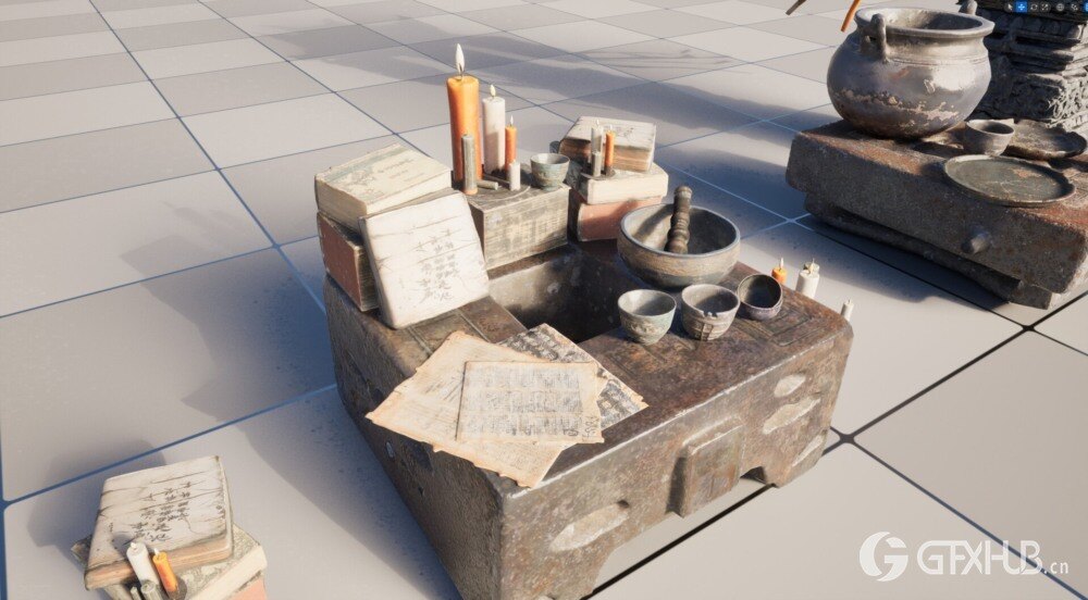 风之庙 Blender 中式风格寺庙3D模型 Wind Temple