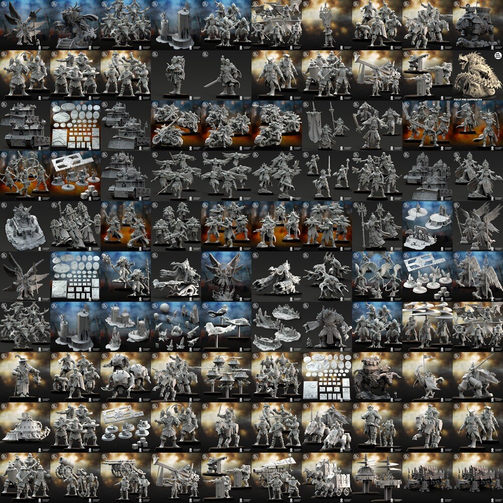 3D 打印模型 战斗姐妹 | 改变恶魔 | 芬奇公国 One Page Rules – Collection Vol.2 - GFXHUB
