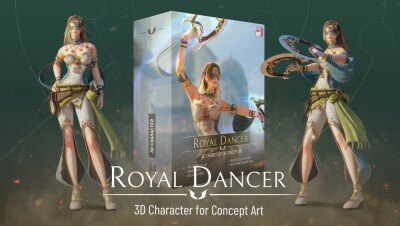皇家舞者人物角色3D模型 Royal Dancer – 3D Character for Concept Art