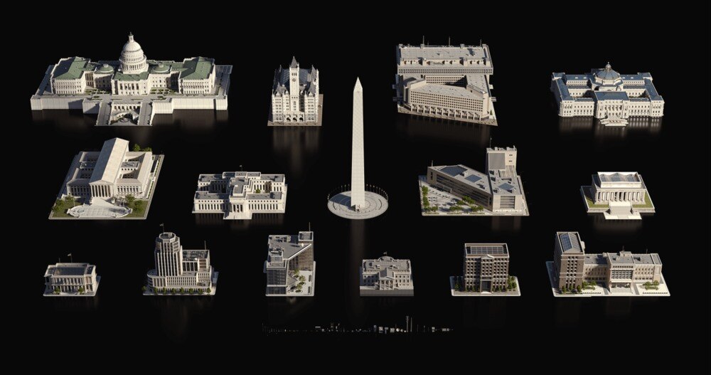 华盛顿特区3d模型 KitBash3D – Washington DC - GFXHUB
