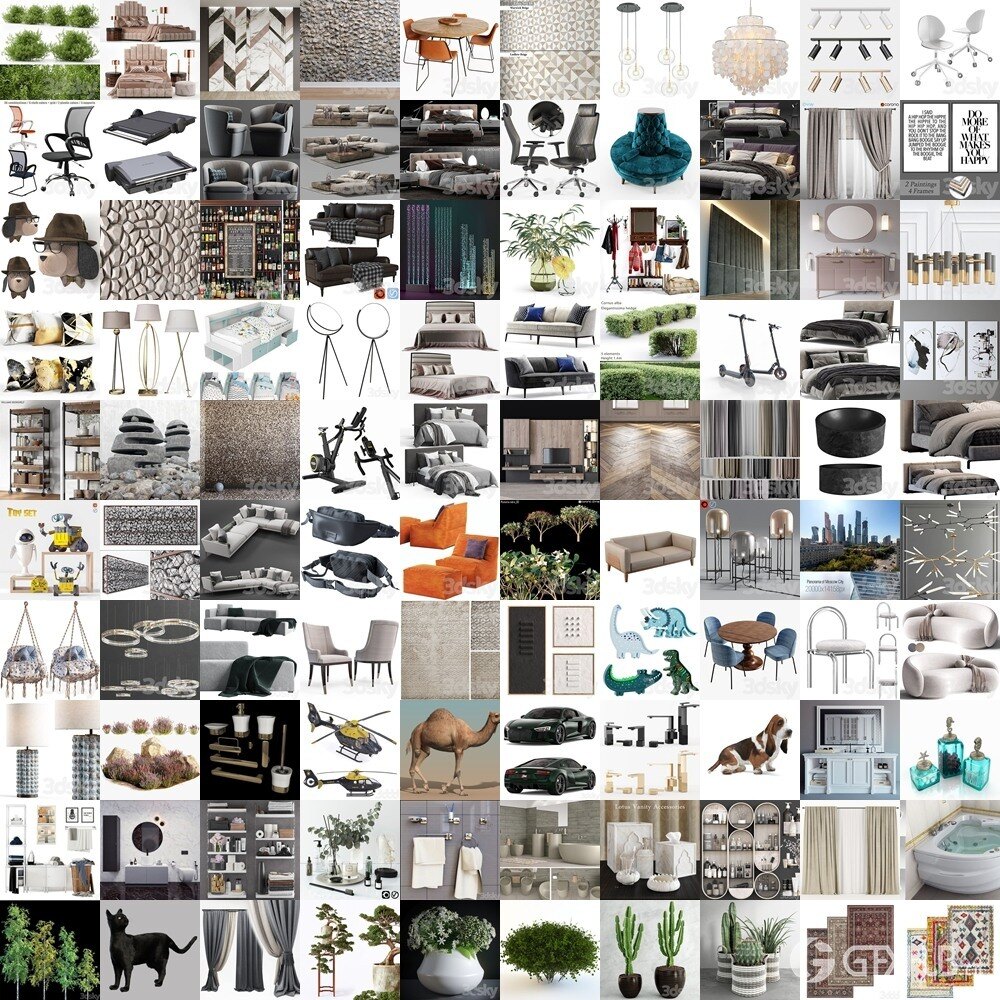 3DSky Pro 3D模型合辑2025年9月第3季 | 500套 | 26.3GB