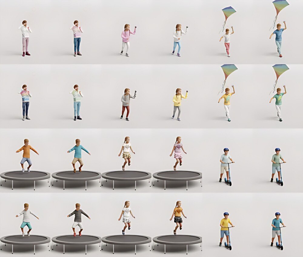 3D 儿童人物 3D 模型 Humano – Vol.10 Kids Blend格式 - GFXHUB