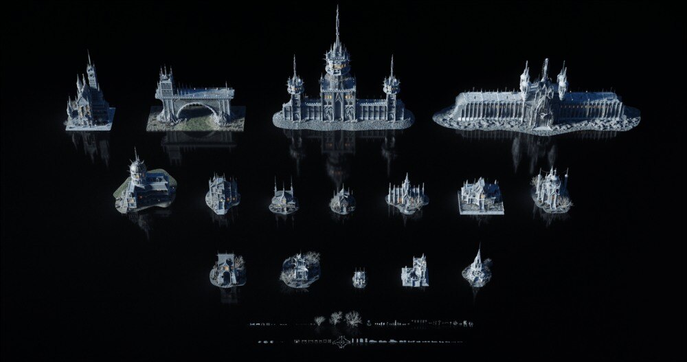 哥特式建筑恐怖鬼城 3D 模型 KitBash3D – Ghost Realm （完整版） - GFXHUB