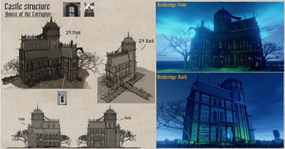 哥特式建筑恐怖鬼城 3D 模型 KitBash3D – Ghost Realm （完整版） - GFXHUB