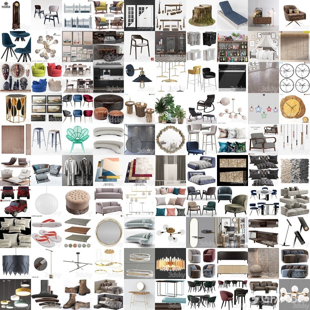 3DSky Pro 3D模型合辑2025年10月第1季 | 400套 | 17.5GB