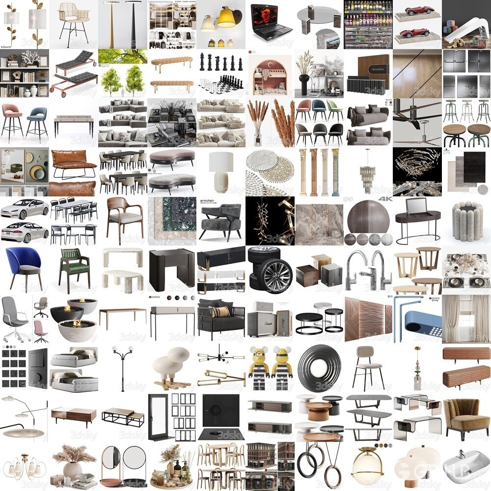 3DSky Pro 3D模型合辑2025年10月第1季 | 400套 | 17.5GB