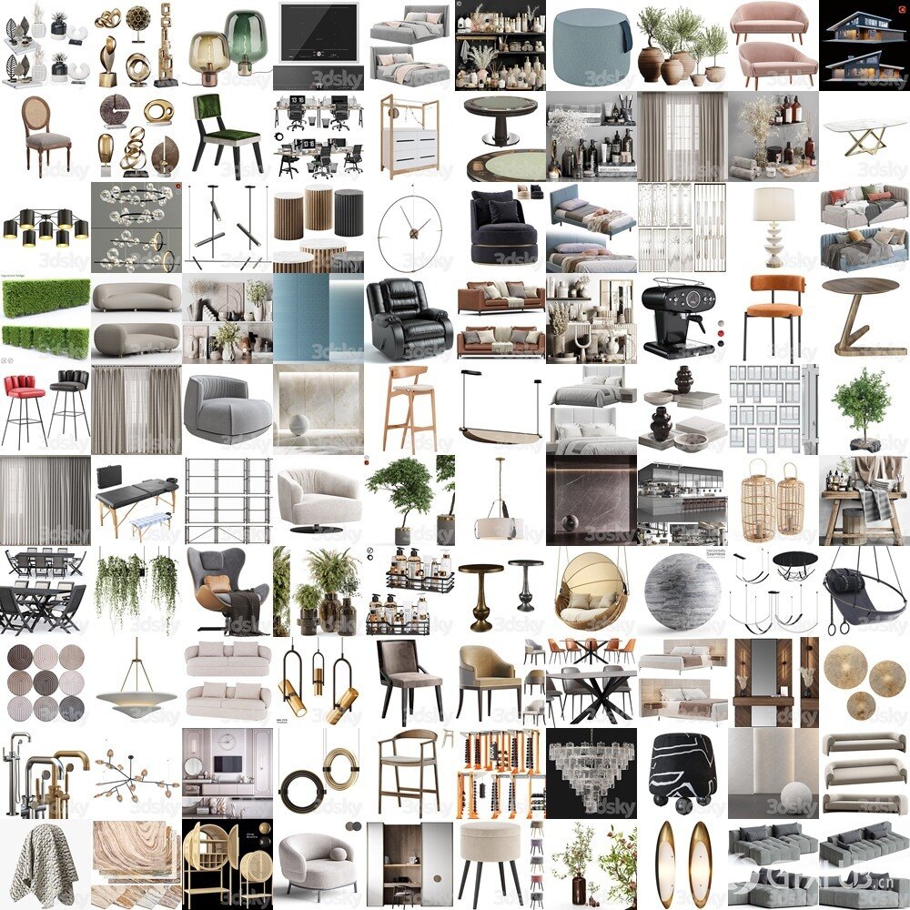 3DSky Pro 3D模型合辑2025年10月第1季 | 400套 | 17.5GB