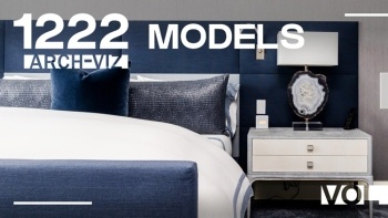 1222个室内家具床桌椅柜子沙发灯具植物Blender模型 Interior Models VOL 03