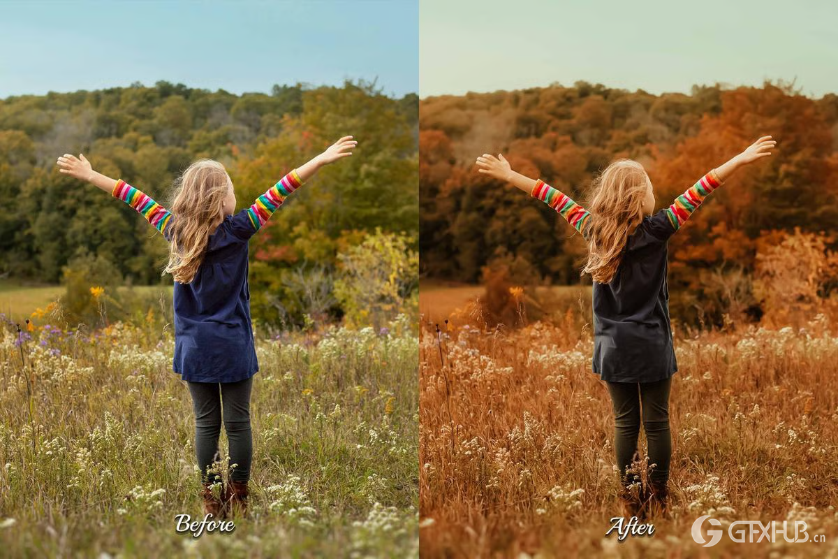 30 个金秋视频 LUT：电影、生活方式和家庭视频的暖秋色彩分级 季节性 LUT 包