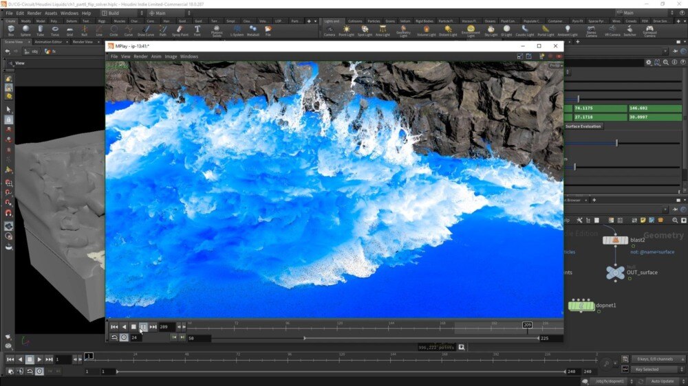 【中文字幕】Houdini 模拟大规模流体教程 Houdini Essentials Large Scale Fluids - GFXHUB