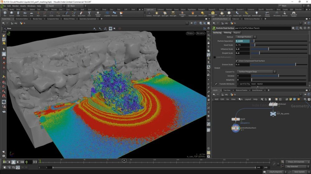 【中文字幕】Houdini 模拟大规模流体教程 Houdini Essentials Large Scale Fluids - GFXHUB