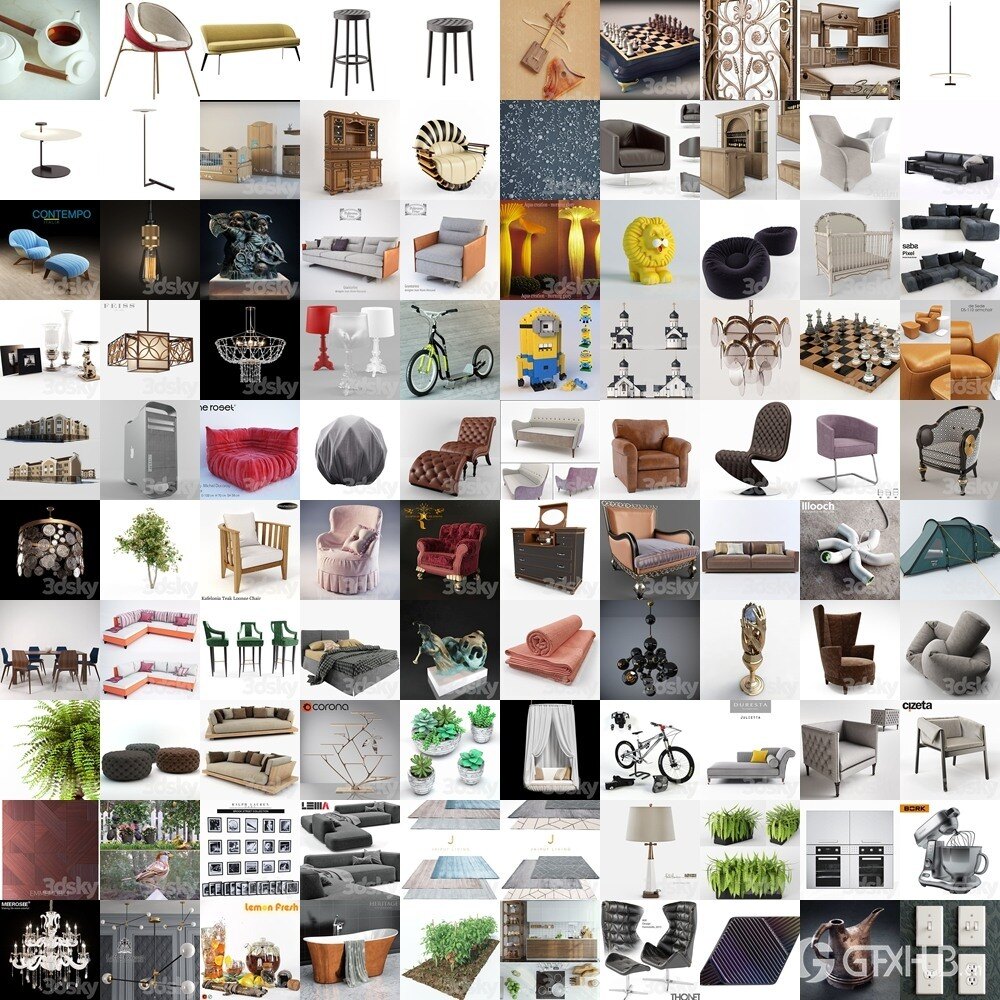 3DSky Pro 3D模型合辑2025年10月第2季 | 400套 | 13GB