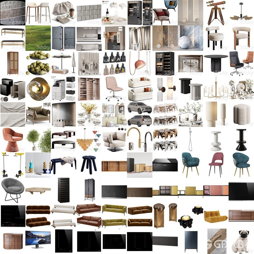 3DSky Pro 3D模型合辑2025年10月第2季 | 400套 | 13GB