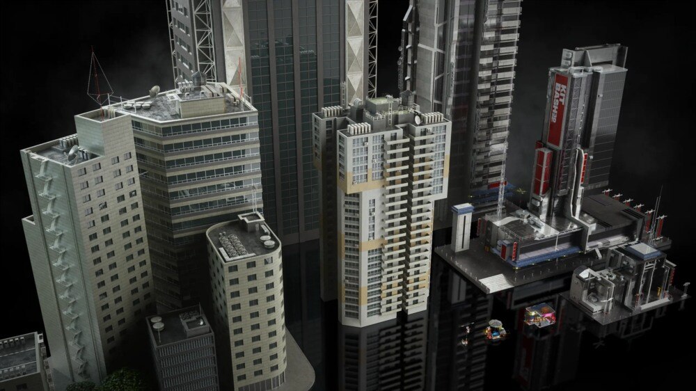 Blender 城市建筑3D模型 KitBash3D – Neo City - GFXHUB