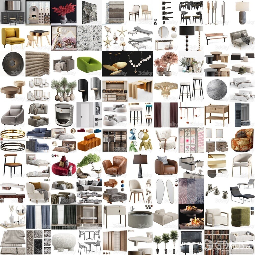 3DSky Pro 3D模型合辑2025年10月第3季 | 400套 | 21.5GB