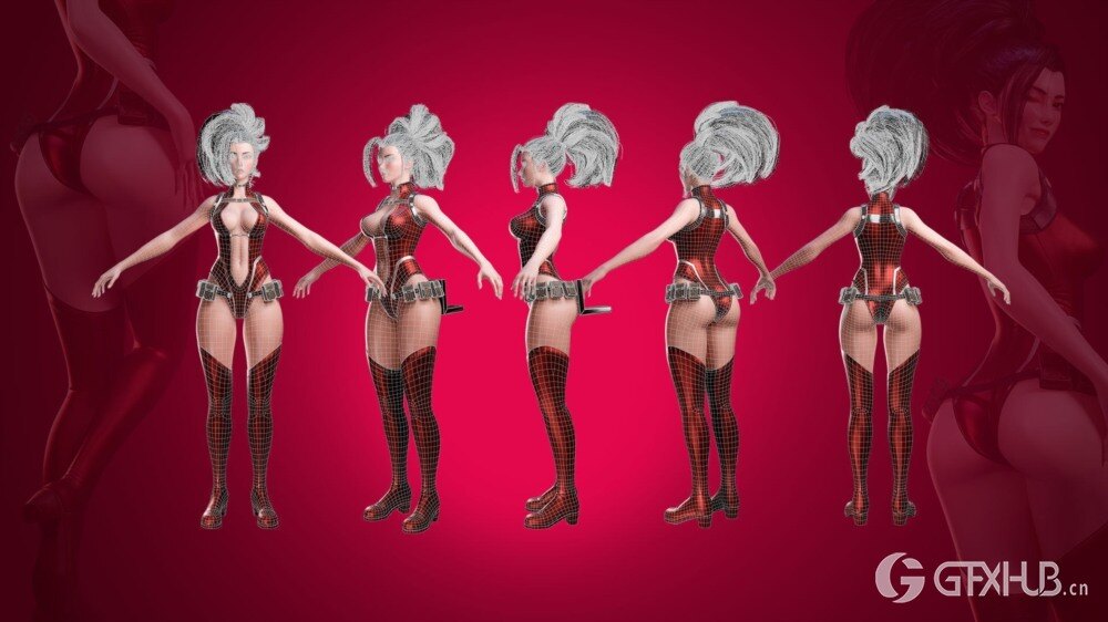 MOMO YAOYOROZU - Blender 低多边形 3D 模型