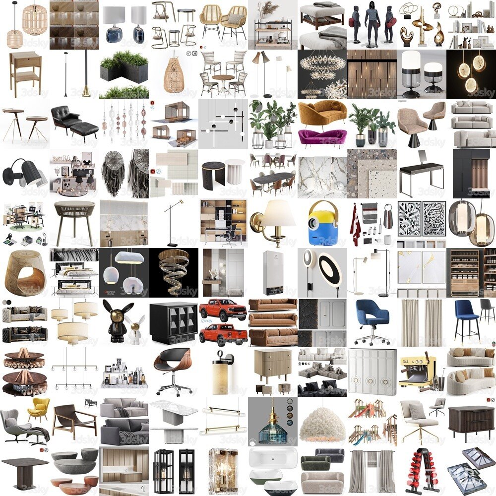 3DSky Pro 3D模型合辑2025年11月第1季 | 400套 | 16.3GB