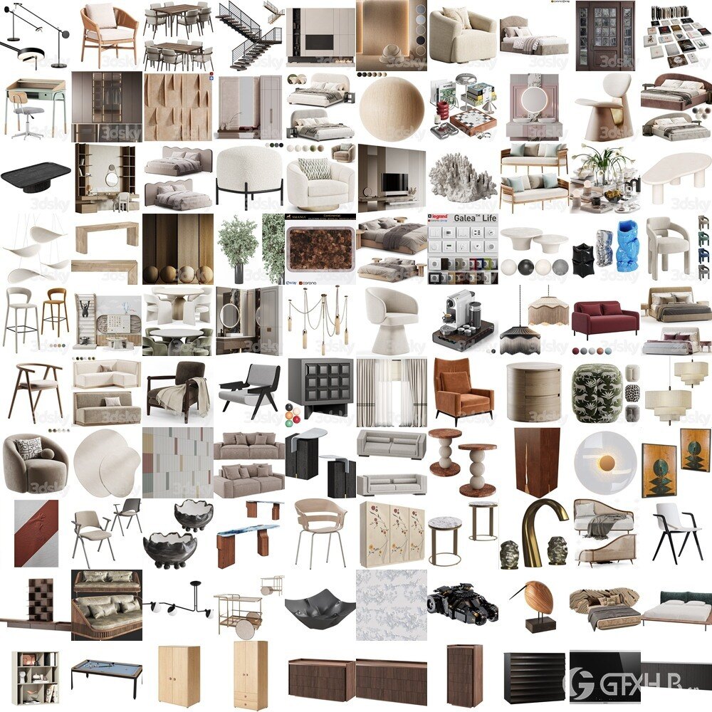 3DSky Pro 3D模型合辑2025年11月第1季 | 400套 | 16.3GB