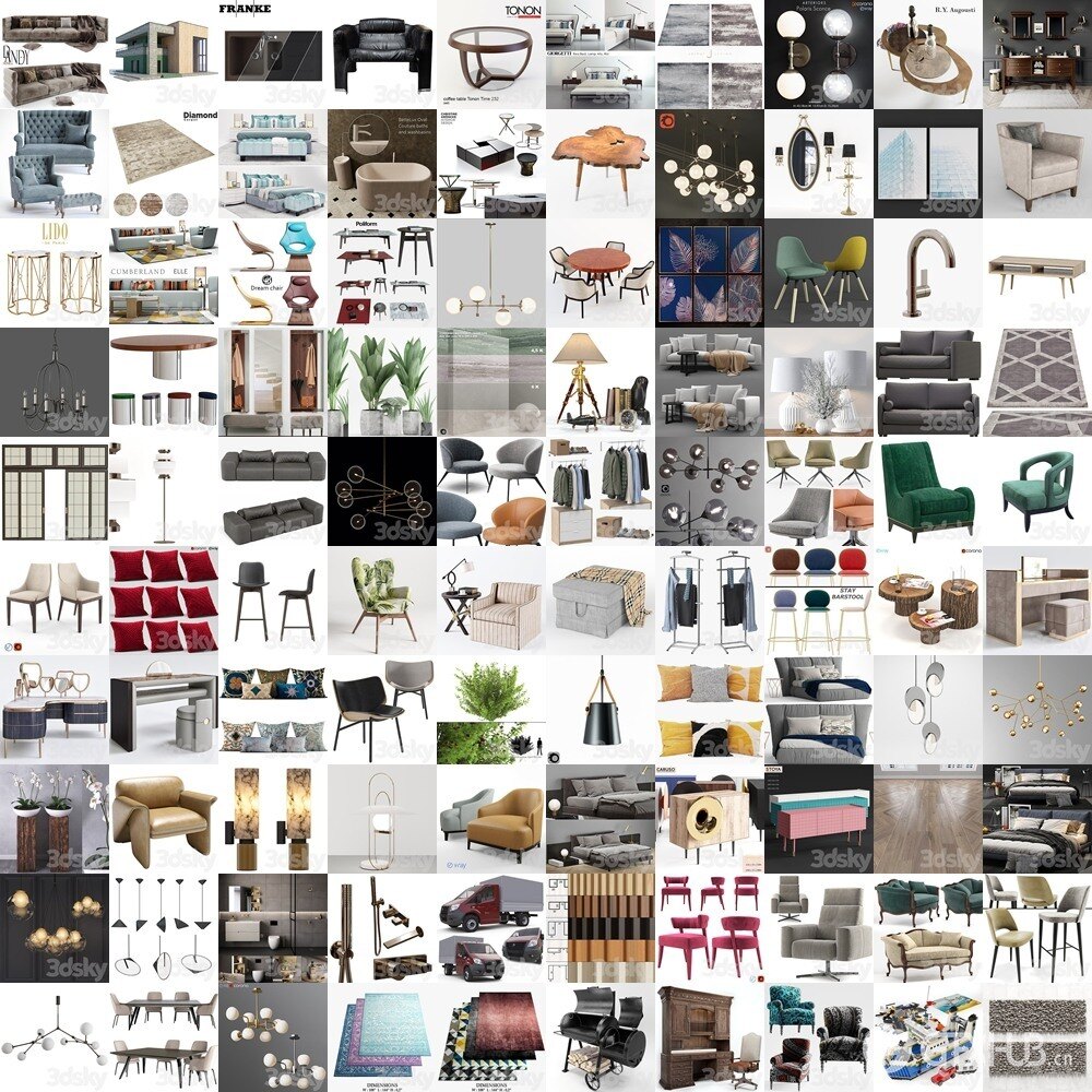 3DSky Pro 3D模型合辑2025年11月第1季 | 400套 | 16.3GB